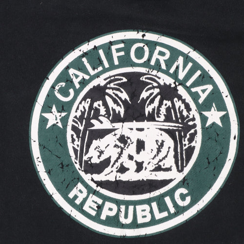 Cali Love Heritage Women's Black Pullover Hoodie Large California Print