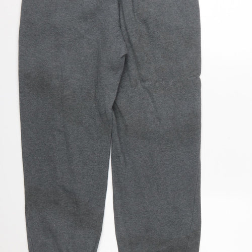 Reebok Men Grey Jogger Fleece Trousers L Regular Fit