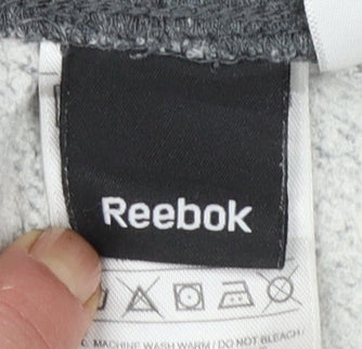 Reebok Men Grey Jogger Fleece Trousers L Regular Fit