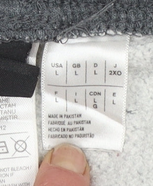 Reebok Men Grey Jogger Fleece Trousers L Regular Fit