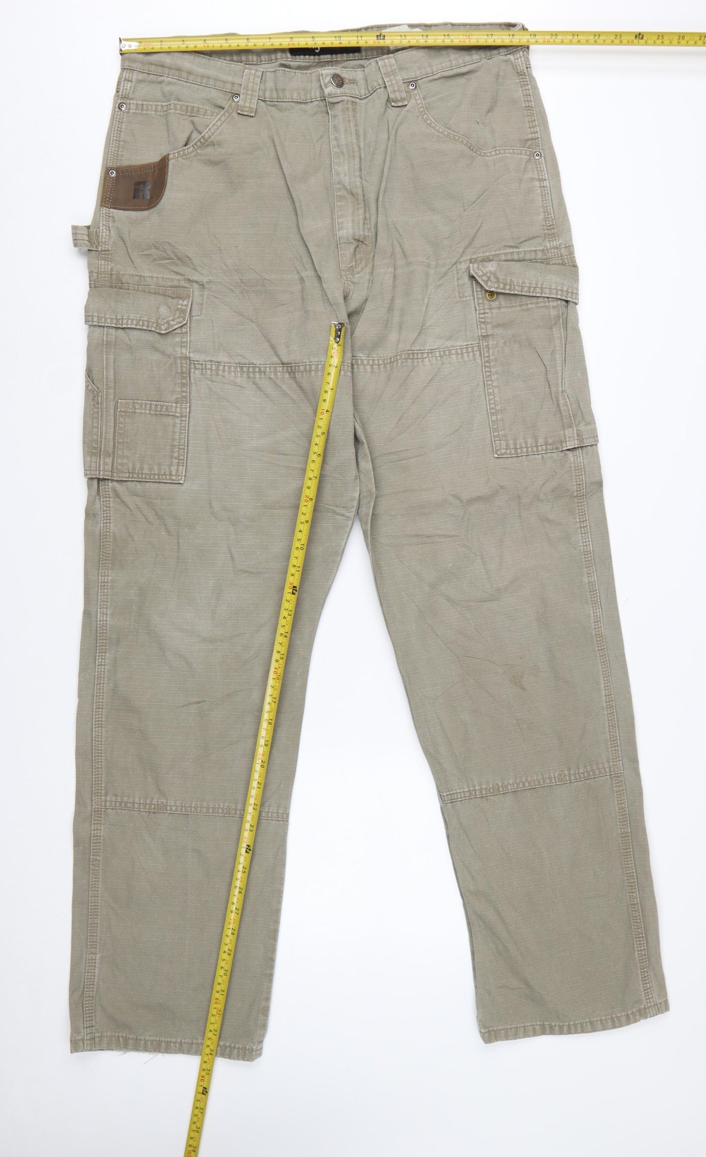 Wrangler Men's Beige Cargo Workwear Trousers 38x36 Cotton