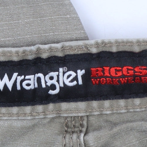 Wrangler Men's Beige Cargo Workwear Trousers 38x36 Cotton