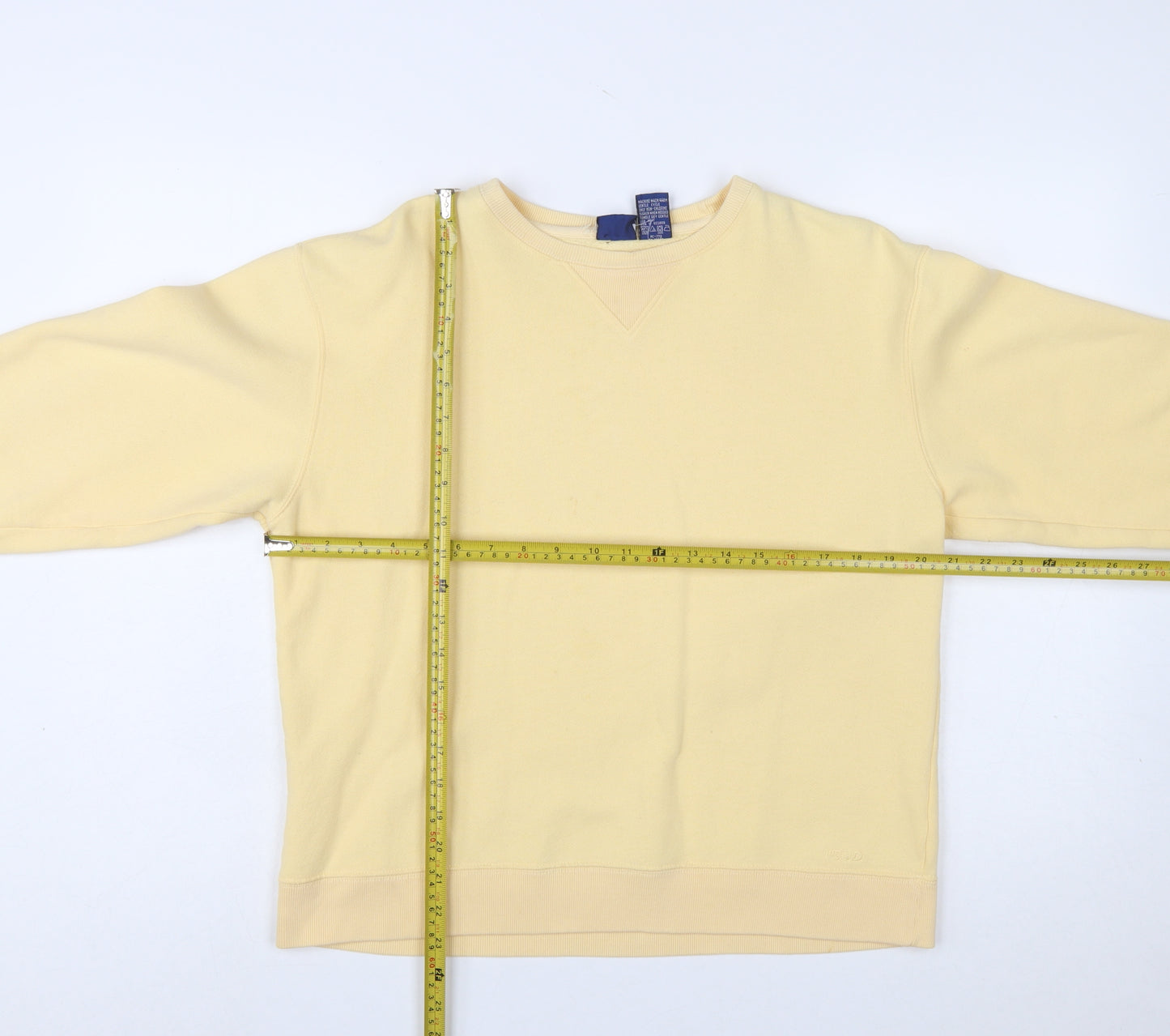 IZOD Women Yellow Crew Neck Pullover Sweatshirt Size S