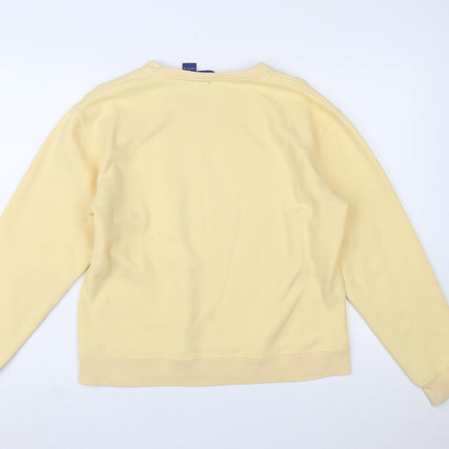IZOD Women Yellow Crew Neck Pullover Sweatshirt Size S