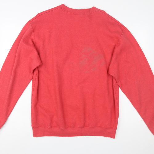 Champion Women Red Crew Neck Pullover Sweatshirt Size L