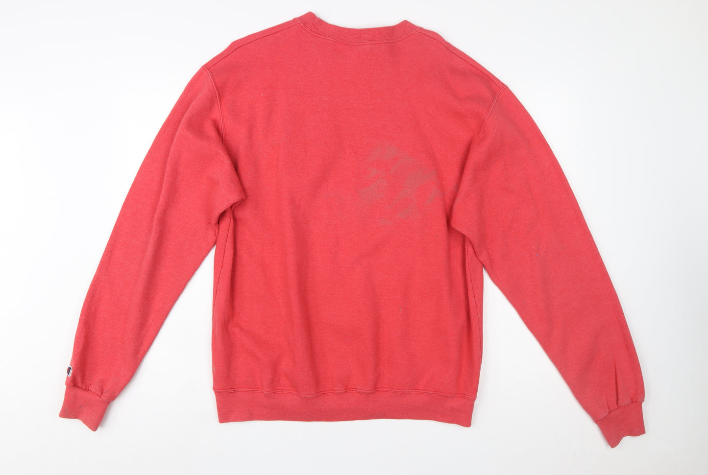 Champion Women Red Crew Neck Pullover Sweatshirt Size L