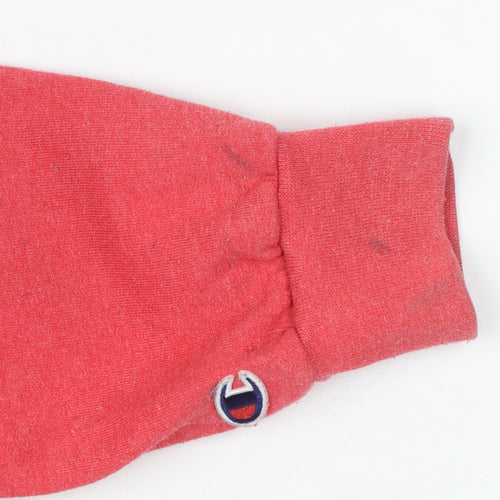 Champion Women Red Crew Neck Pullover Sweatshirt Size L