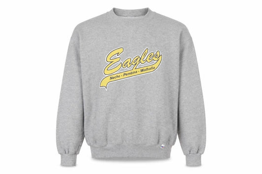 Front view of Russell Athletic Men's Grey XL Pullover Sports Sweatshirt