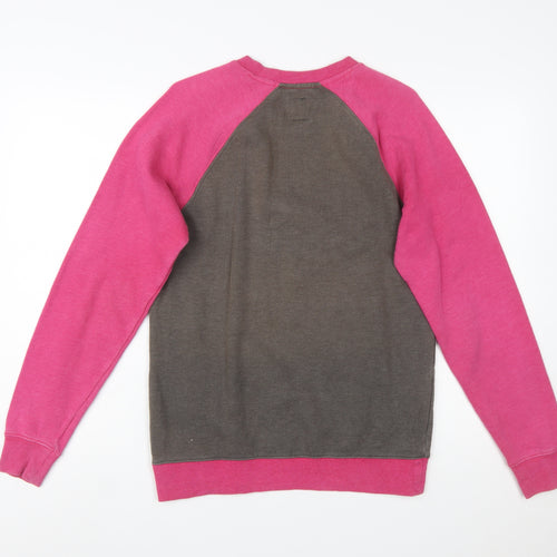 Vans Womens XS Pink & Grey Pullover Sweatshirt Raglan Sleeve