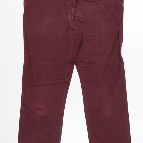 Tommy Hilfiger Men's Red 32x32 Chino Trousers Cotton Stretch
