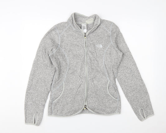 The North Face Womens Grey Fleece Full Zip Jacket Size M