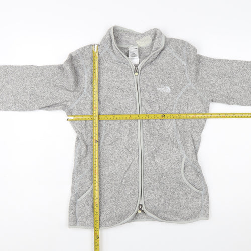 The North Face Womens Grey Fleece Full Zip Jacket Size M