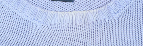 Ralph Lauren Men's Blue Cotton Crew Neck Jumper L