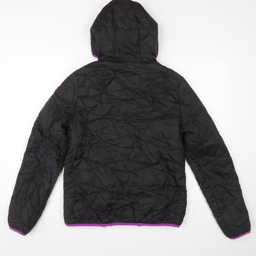 Puma Womens Black Size 12 Hooded Puffer Jacket