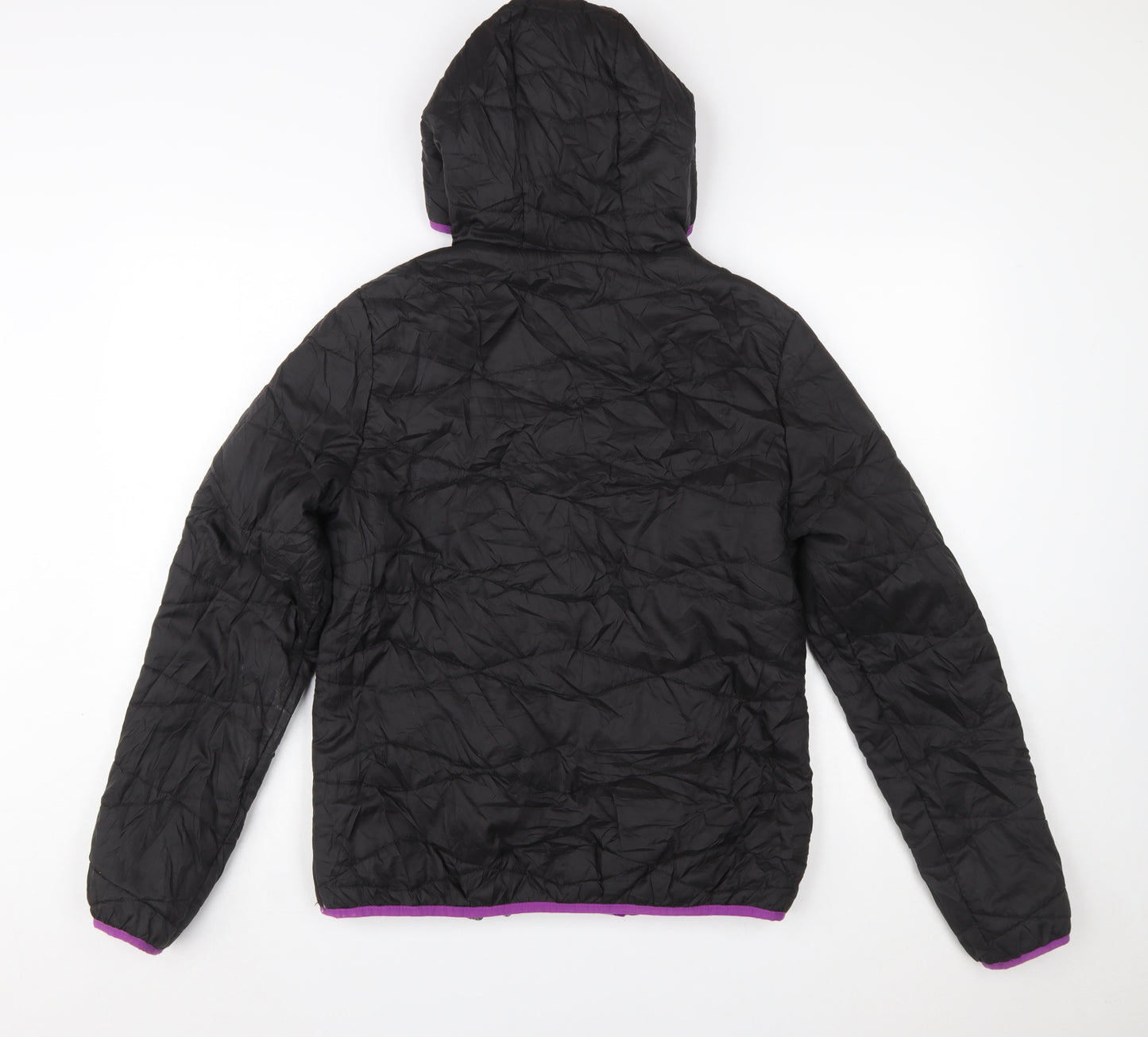 Puma Womens Black Size 12 Hooded Puffer Jacket