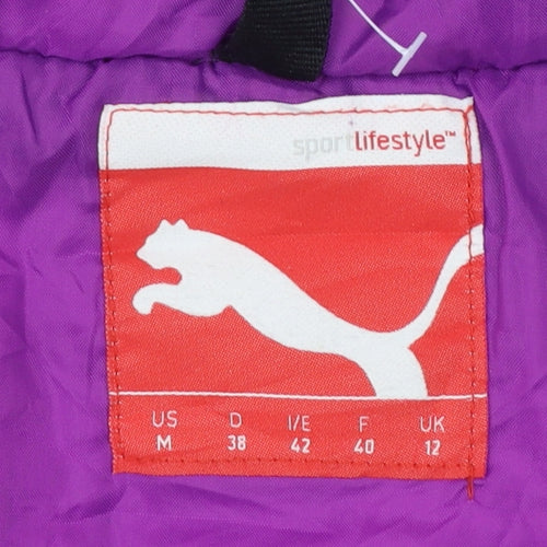 Puma Womens Black Size 12 Hooded Puffer Jacket
