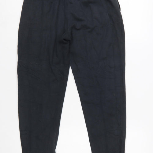 adidas Boys Black Jogger Trousers 13-14 Years Elastic Waist Fleece Pants
