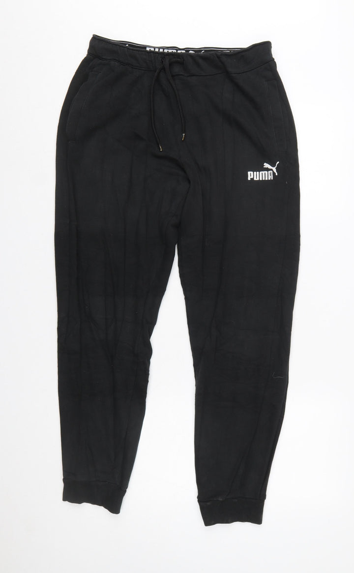 Puma Men's Black Jogger Trousers Size M Regular Fit