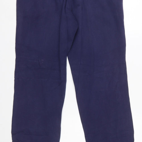 Puma Men Blue Medium Sweatpants Logo Tapered Cotton Blend