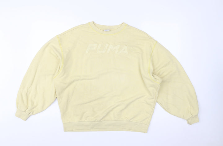 Puma Women’s Yellow Crew Neck Pullover Sweatshirt Size S