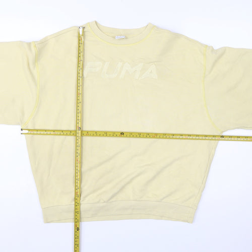 Puma Women’s Yellow Crew Neck Pullover Sweatshirt Size S