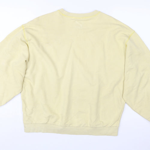 Puma Women’s Yellow Crew Neck Pullover Sweatshirt Size S