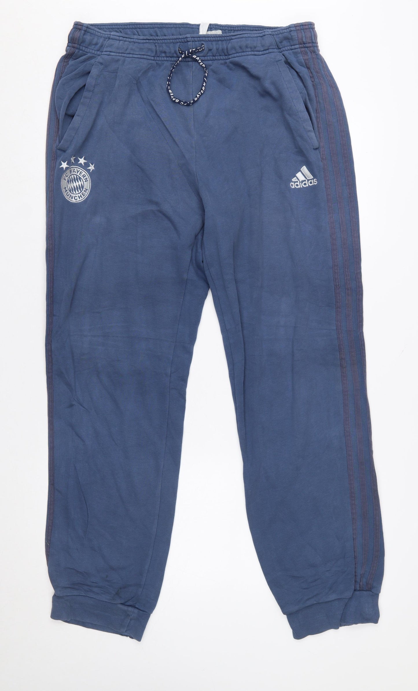 Adidas Men’s Blue Jogger Trousers XL Bayern Munich Logo