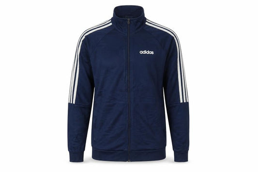 Front view of Adidas Men's Blue Full Zip Sports Sweatshirt, size S