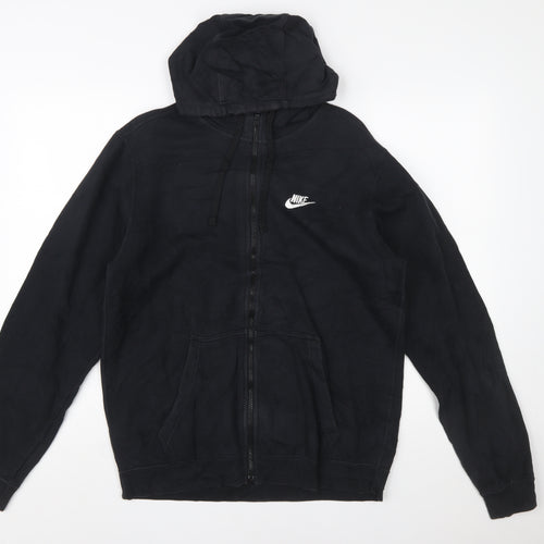 Nike Men's Black Full Zip Hoodie Size M Fleece Sportswear