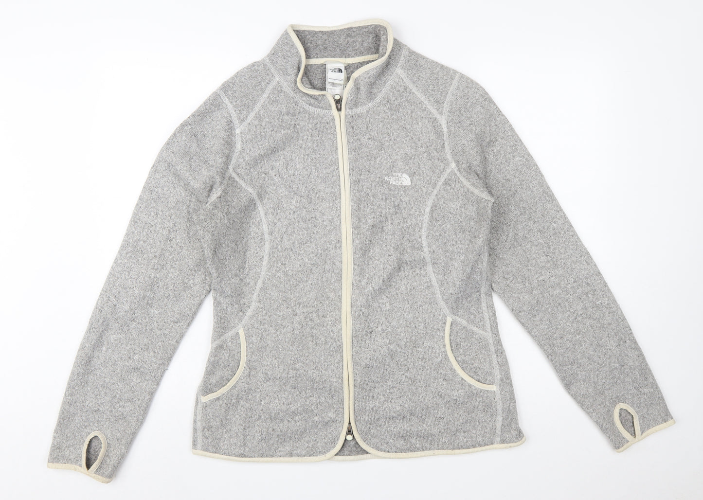 The North Face Womens Grey Full Zip Fleece Jacket Size L