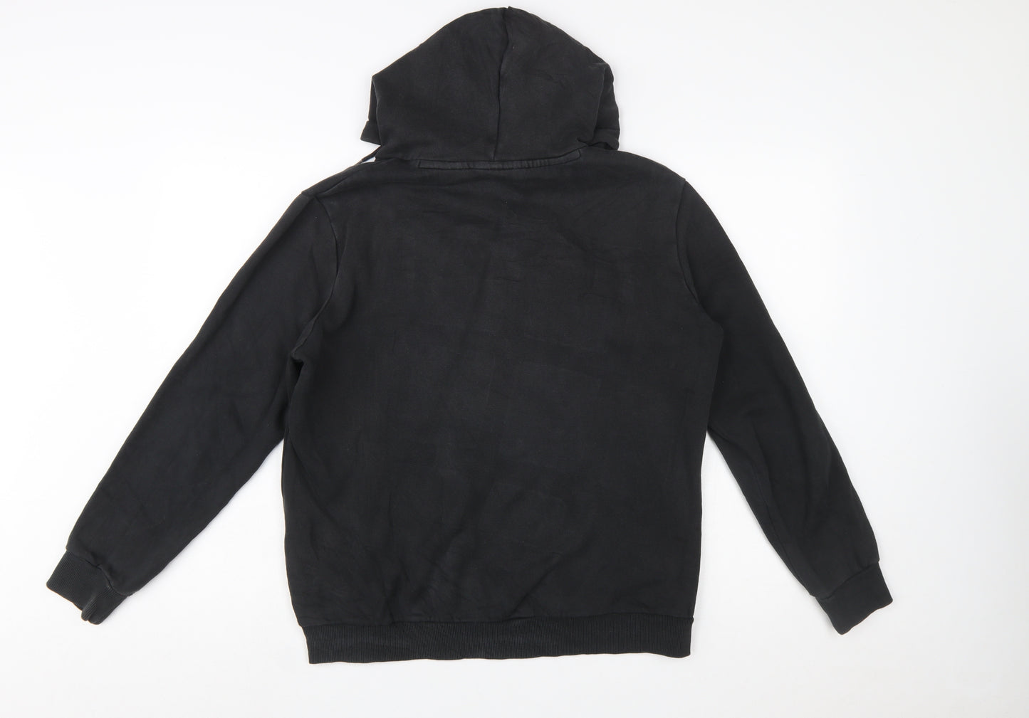 Puma Men's Black Pullover Hoodie Size M Logo Fleece Sweatshirt