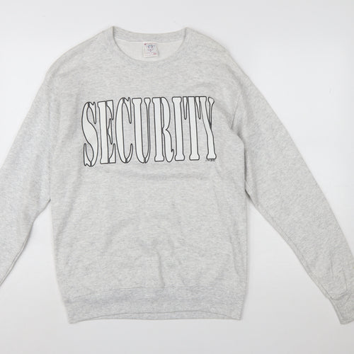 Delta USA Grey SECURITY Print Womens Medium Pullover Sweatshirt