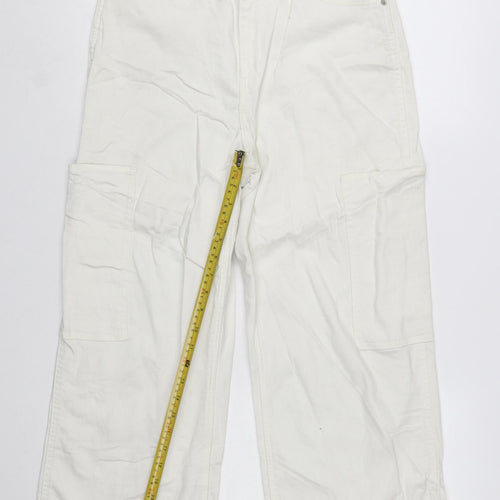 Levi Strauss Women’s White High Waisted Wide Leg Crop Jeans Size 29