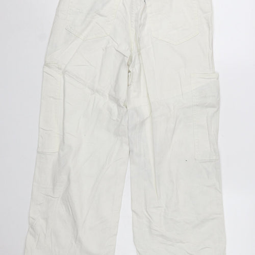 Levi Strauss Women’s White High Waisted Wide Leg Crop Jeans Size 29
