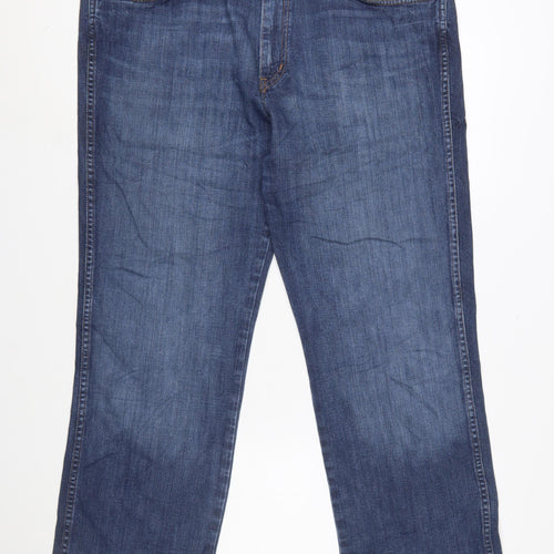 Wrangler Men’s Blue Arizona Stretch Straight Jeans W42 L32