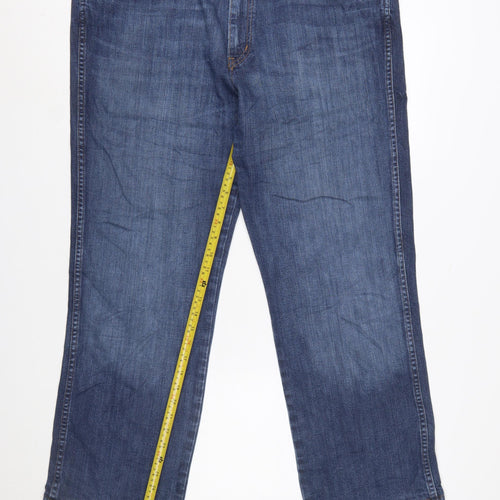 Wrangler Men’s Blue Arizona Stretch Straight Jeans W42 L32