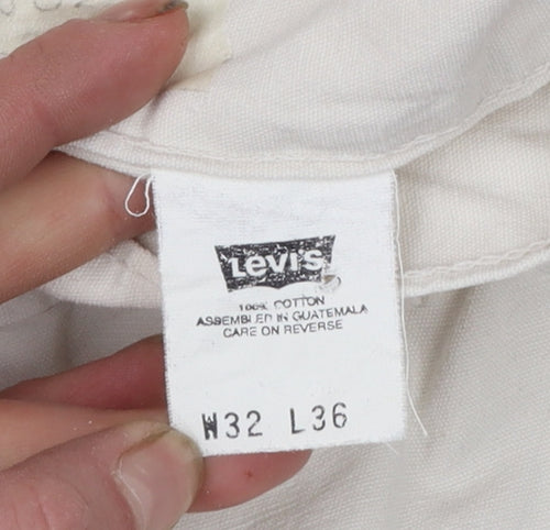 Levi's Men's Beige 32x36 Straight Leg Cotton Jeans