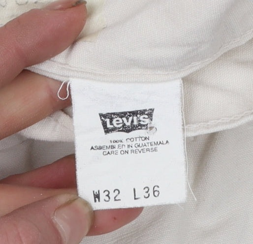 Levi's Men's Beige 32x36 Straight Leg Cotton Jeans