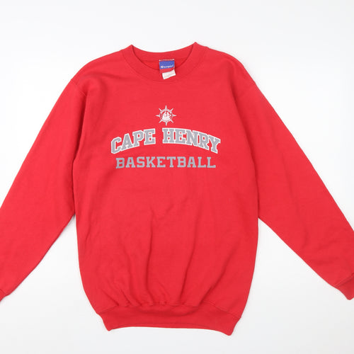 Champion Women's Red Cape Henry Basketball Pullover Sweatshirt Size S
