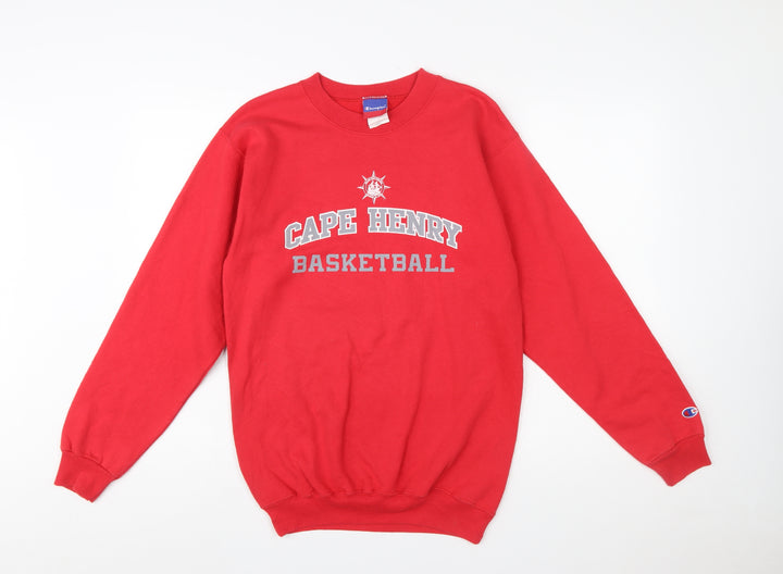 Champion Women's Red Cape Henry Basketball Pullover Sweatshirt Size S
