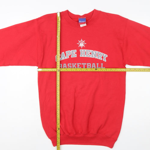 Champion Women's Red Cape Henry Basketball Pullover Sweatshirt Size S