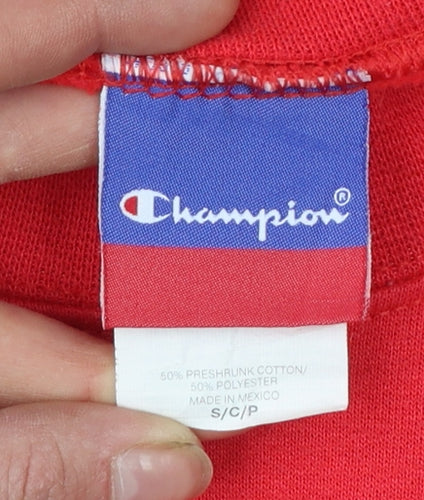 Champion Women's Red Cape Henry Basketball Pullover Sweatshirt Size S