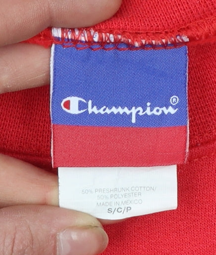 Champion Women's Red Cape Henry Basketball Pullover Sweatshirt Size S