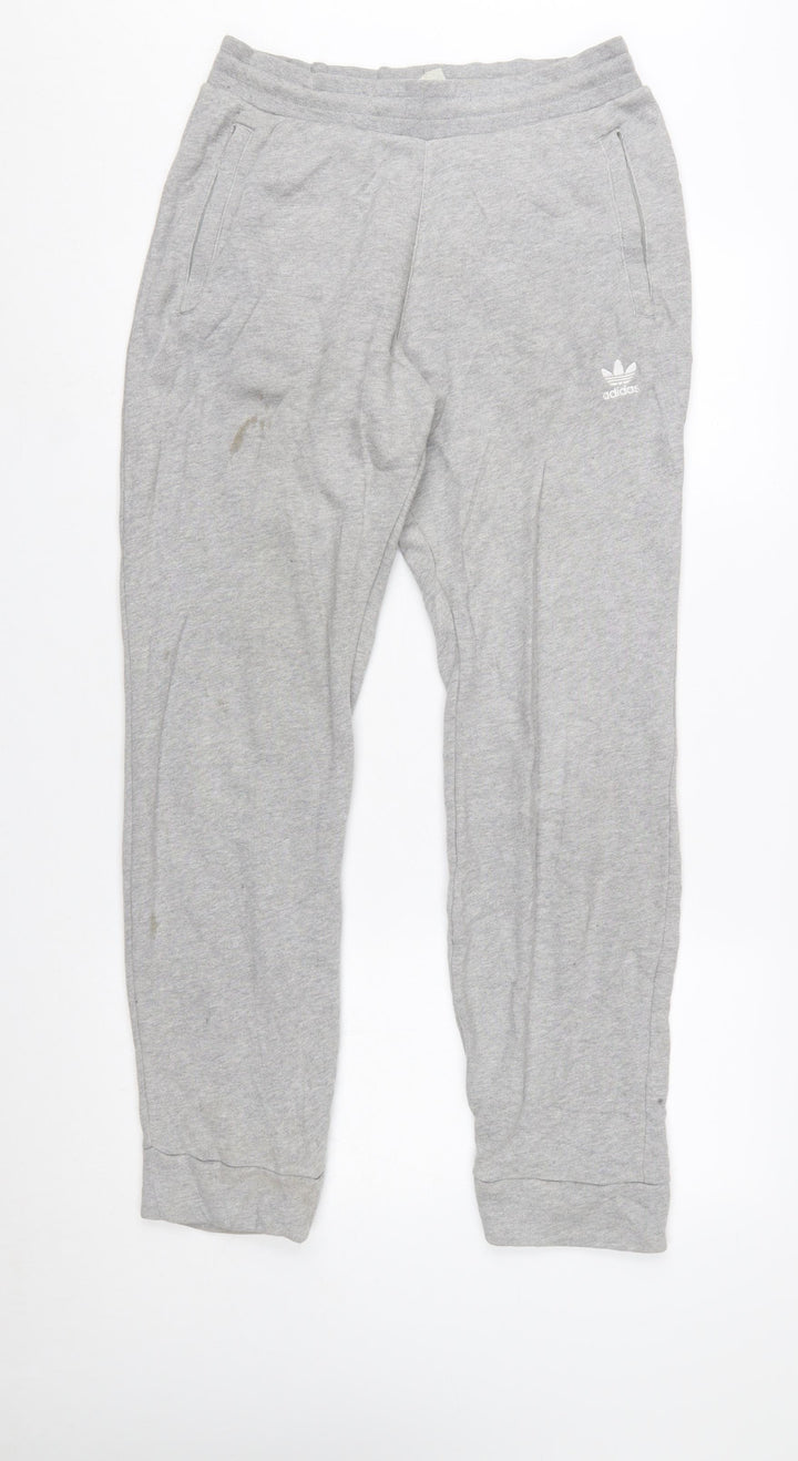 Adidas Men's Grey Jogger Sweatpants M Regular Fit Tapered