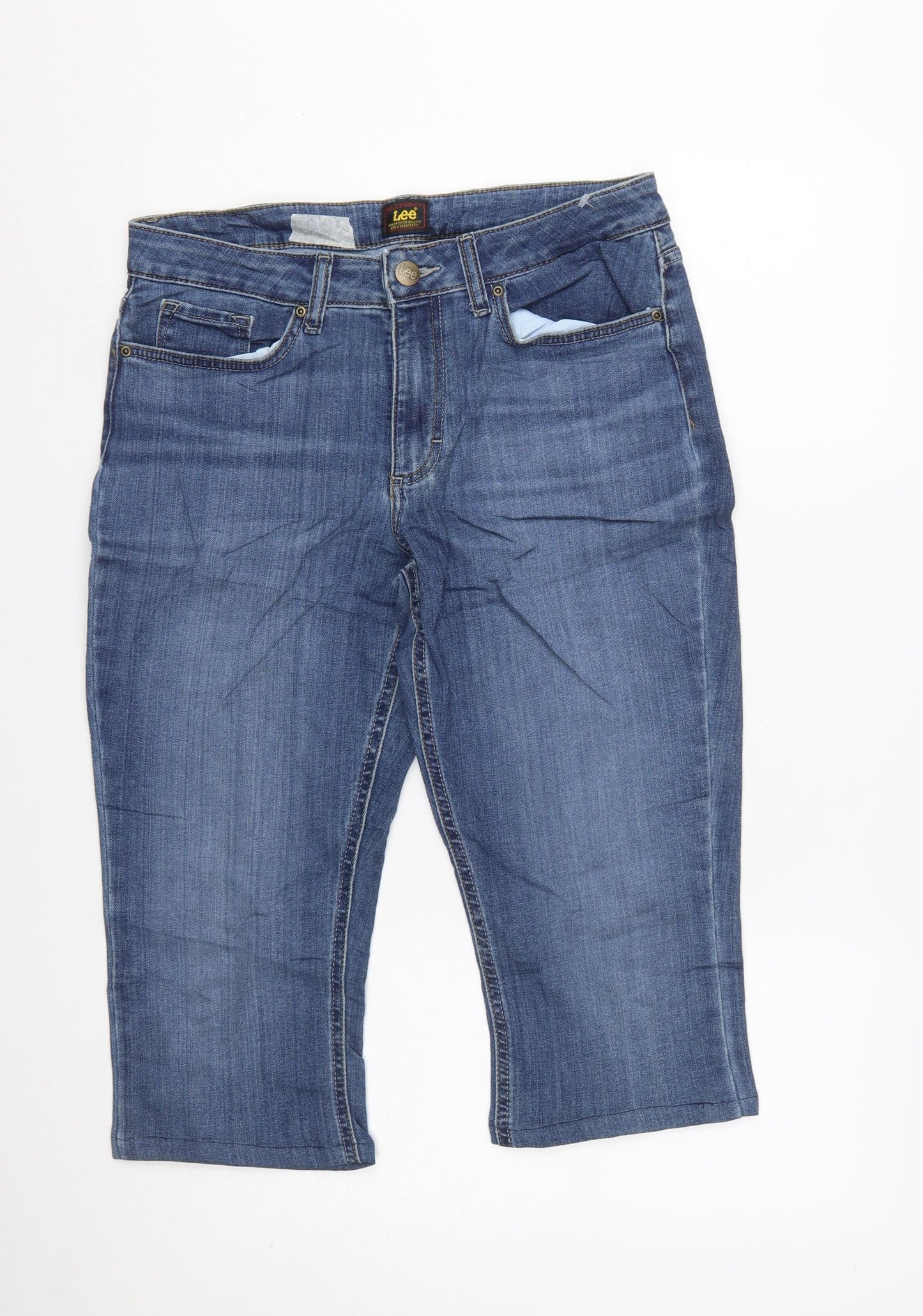 Lee Women’s Blue Denim Bermuda Shorts Size 10 Regular Fit