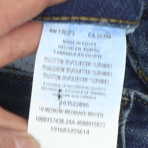 Lee Women’s Blue Denim Bermuda Shorts Size 10 Regular Fit