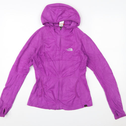 The North Face Womens Purple Fleece Hooded Full Zip Jacket Size S