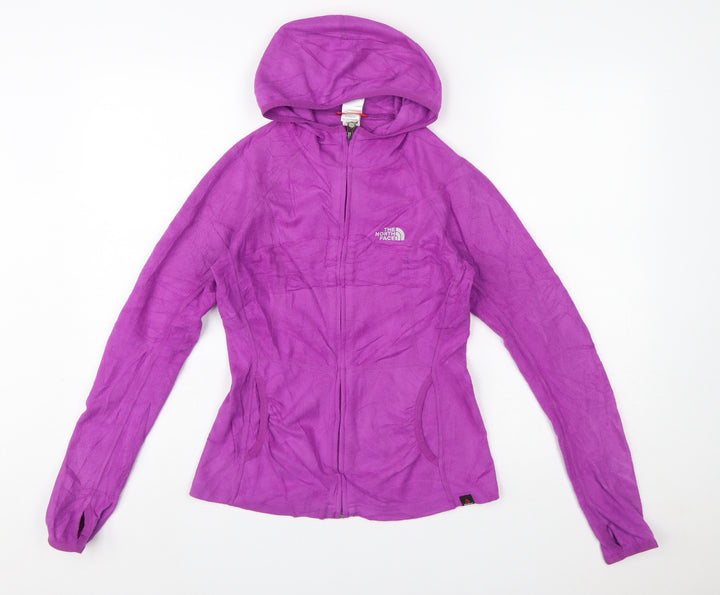 The North Face Womens Purple Fleece Hooded Full Zip Jacket Size S