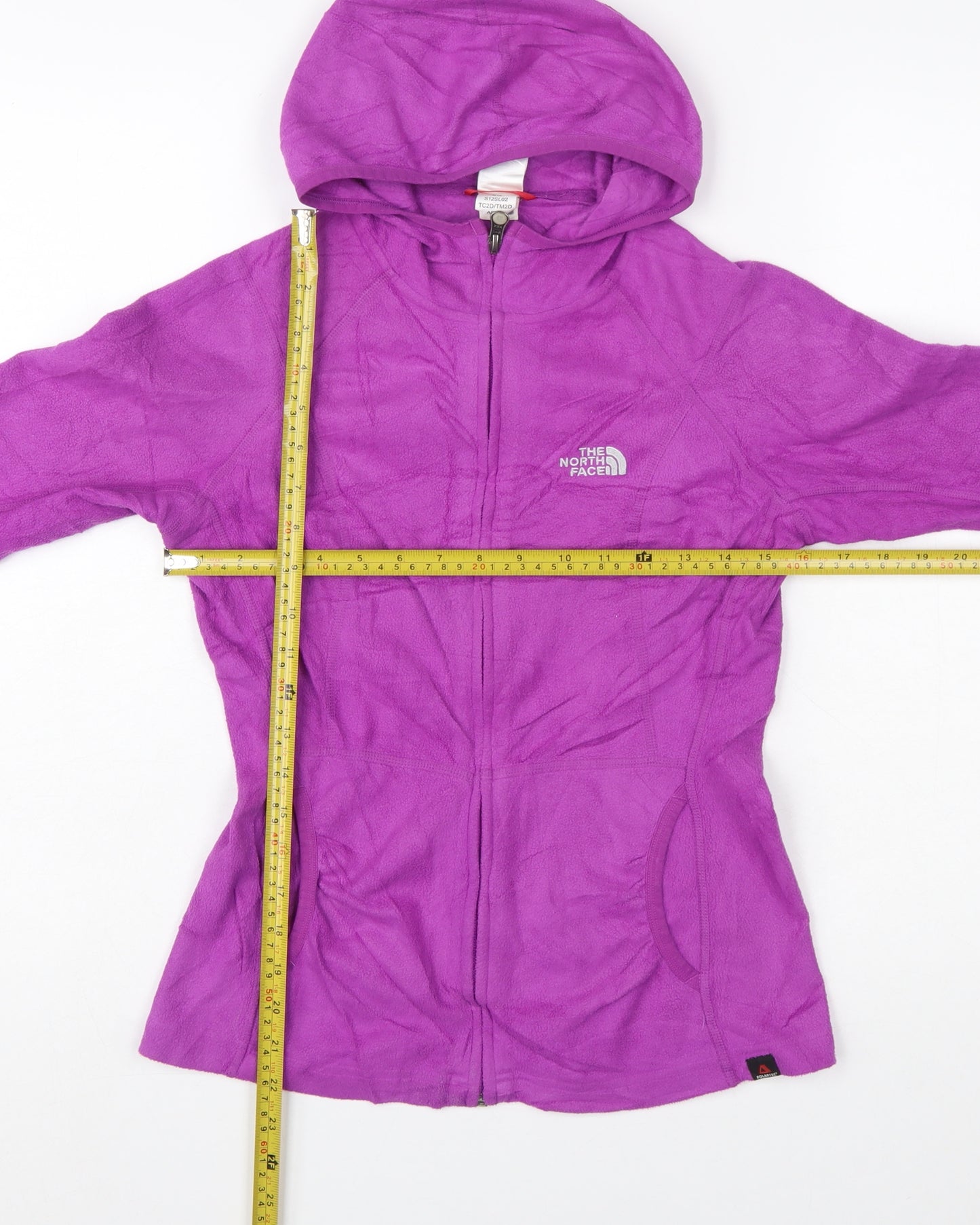 The North Face Womens Purple Fleece Hooded Full Zip Jacket Size S