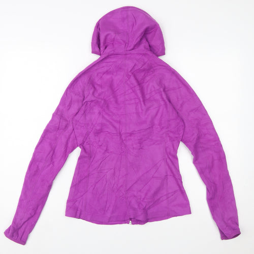 The North Face Womens Purple Fleece Hooded Full Zip Jacket Size S